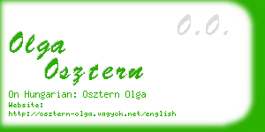 olga osztern business card